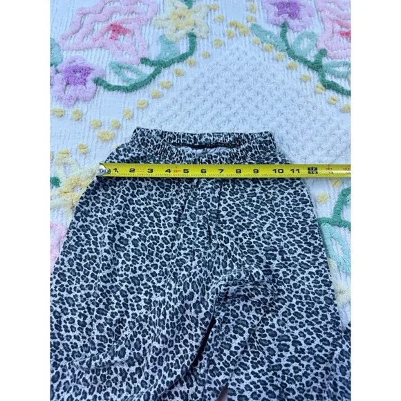 Girl Friends By Anita‎ G Kids Black Sleeve Top & Leopard Print Pants Size 10 - Picture 4 of 8
